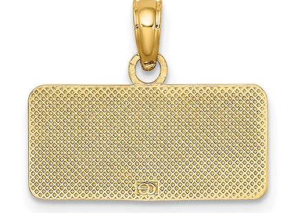 14K OBX NORTH CAROLINA License Plate Charm (Style K8645)