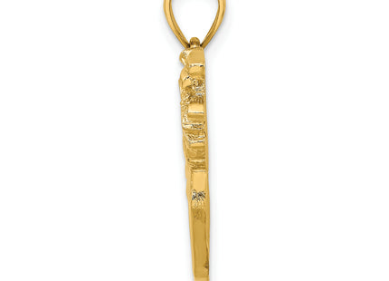14K 2-D Golf Bag and Clubs Charm