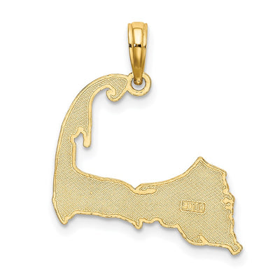 14K CAPE COD Map Charm