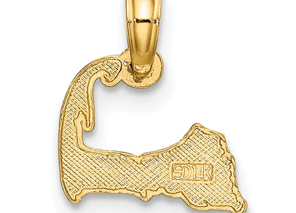 14K CAPE COD Map Charm