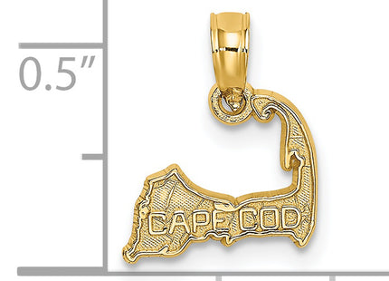 14K CAPE COD Map Charm
