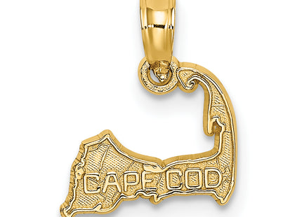 14K CAPE COD Map Charm