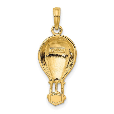 14K Polished Hot Air Ballon Charm