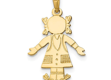 14K Girl Charm (Style K8936)