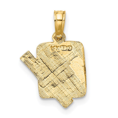 14K School Book and Ruler Charm