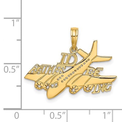 14K I'D RATHER BE FLYING Charm