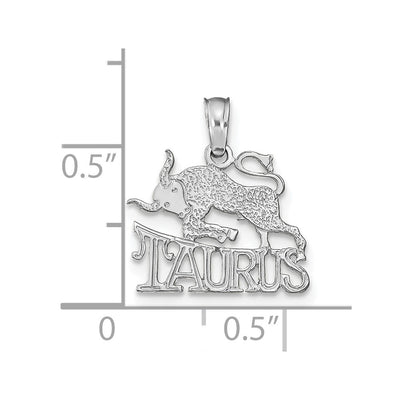 14K WG TAURUS Zodiac Charm
