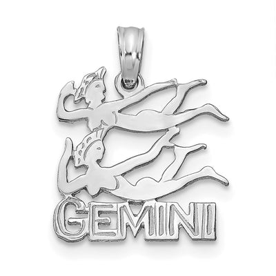 14K WG GEMINI Zodiac Charm