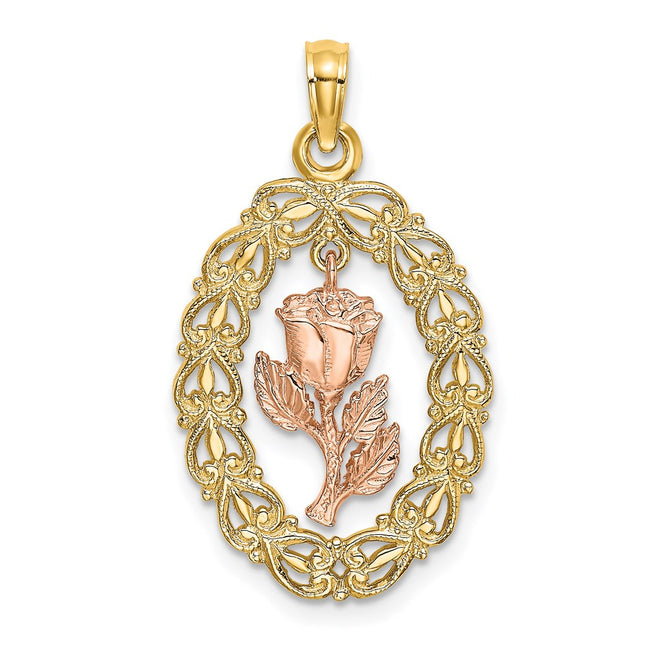 14k Two-tone Jewelry Style K8958 - Classique Jewelry Inc.