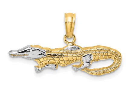 14k Yellow & Rhodium Jewelry Style K8966 - Classique Jewelry Inc.