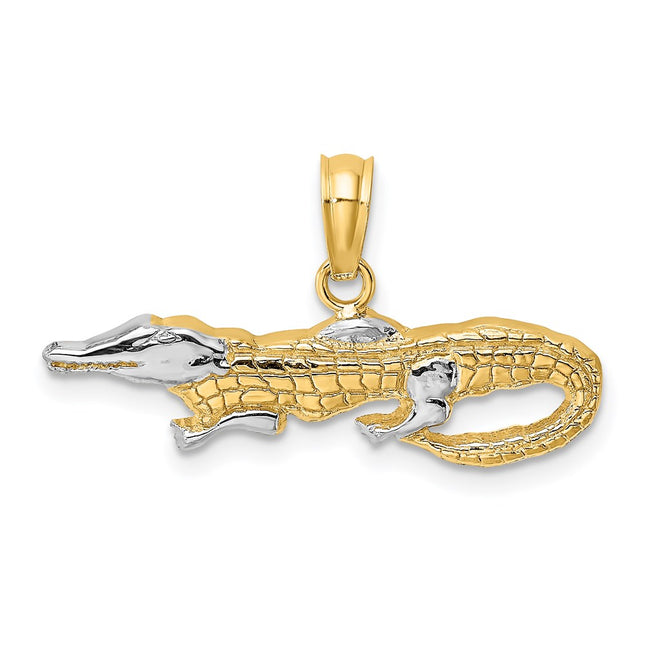 14k Yellow & Rhodium Jewelry Style K8966 - Classique Jewelry Inc.