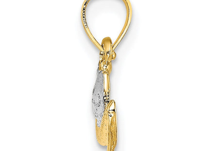 14k Yellow & Rhodium Jewelry Style K8969 - Classique Jewelry Inc.