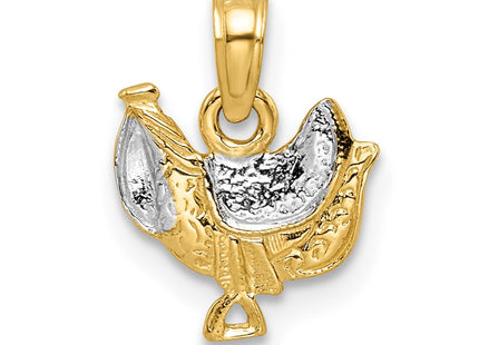 14k Yellow & Rhodium Pendants Style K8970 - Classique Jewelry Inc.