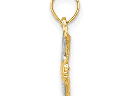 14k Yellow & Rhodium Jewelry Style K8971 - Classique Jewelry Inc.