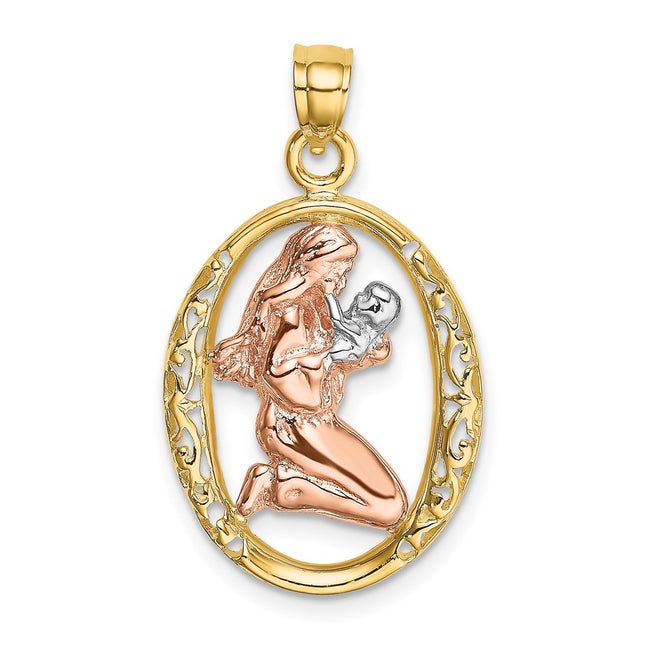 14k Two-tone Jewelry Style K8989 - Classique Jewelry Inc.