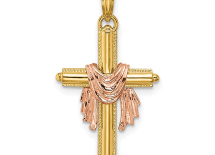 14K gold cross charm