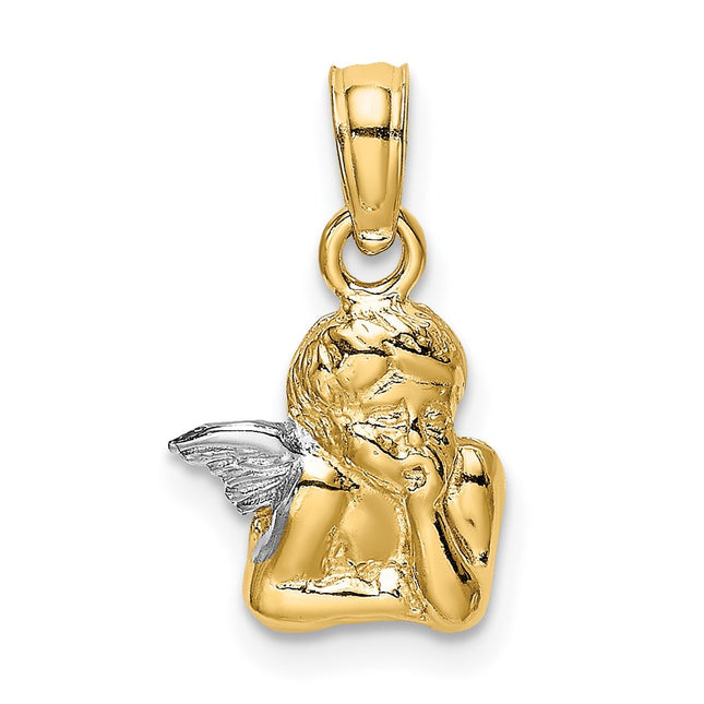 14k Yellow & Rhodium Jewelry Style K9001 - Classique Jewelry Inc.