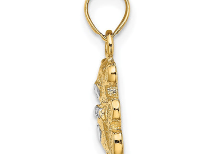 14k Yellow & Rhodium Jewelry Style K9004 - Classique Jewelry Inc.