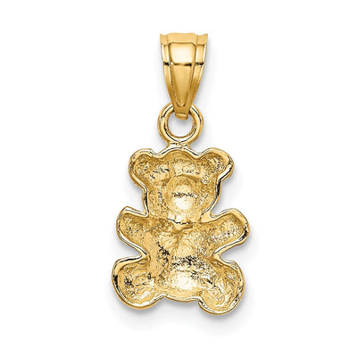 14K w/Rhodium Teddy Bear Charm