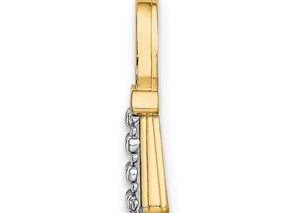14k Yellow & Rhodium Jewelry Style K9015 - Classique Jewelry Inc.