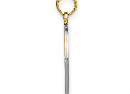 14k Yellow & Rhodium Jewelry Style K9018 - Classique Jewelry Inc.