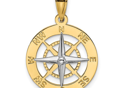 14K gold compass charm