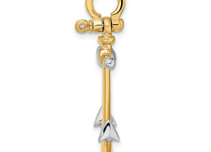 14k Yellow & Rhodium Jewelry Style K9026 - Classique Jewelry Inc.