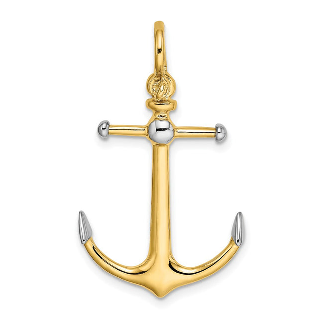 14k Yellow & Rhodium Jewelry Style K9026 - Classique Jewelry Inc.