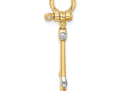 14k Yellow & Rhodium Jewelry Style K9030 - Classique Jewelry Inc.