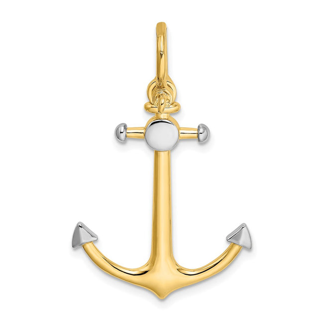 14k Yellow & Rhodium Jewelry Style K9030 - Classique Jewelry Inc.