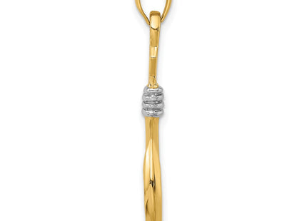 14k Yellow & Rhodium Jewelry Style K9032 - Classique Jewelry Inc.