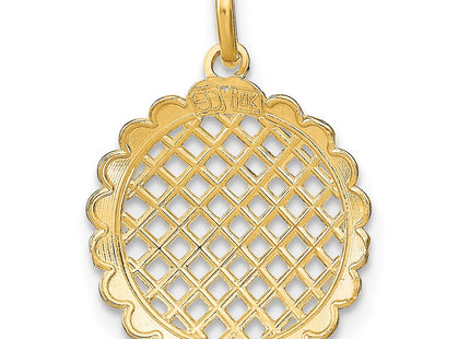 14k Yellow & Rhodium Pendants Style K9035 - Classique Jewelry Inc.