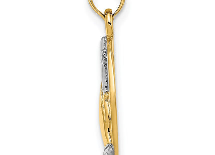 14k Yellow & Rhodium Jewelry Style K9038 - Classique Jewelry Inc.