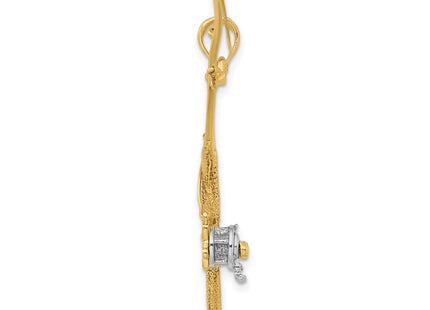 14k Yellow & Rhodium Jewelry Style K9051 - Classique Jewelry Inc.