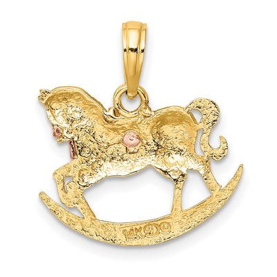 14K Two-Tone Rocking Horse w/ Saddle Charm