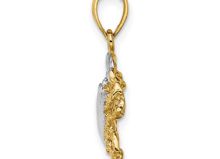 14k Yellow & Rhodium Jewelry Style K9069 - Classique Jewelry Inc.
