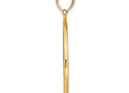 14k Yellow & Rhodium Pendants Style K9076 - Classique Jewelry Inc.