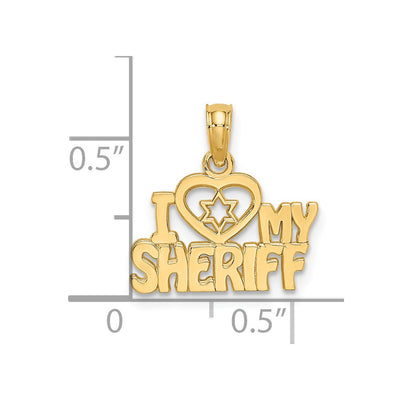 14K I HEART MY SHERIFF Charm