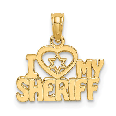 14K I HEART MY SHERIFF Charm