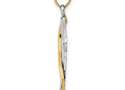 14k Yellow & Rhodium Jewelry Style K9126 - Classique Jewelry Inc.