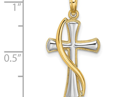 14k Yellow & Rhodium Jewelry Style K9126 - Classique Jewelry Inc.