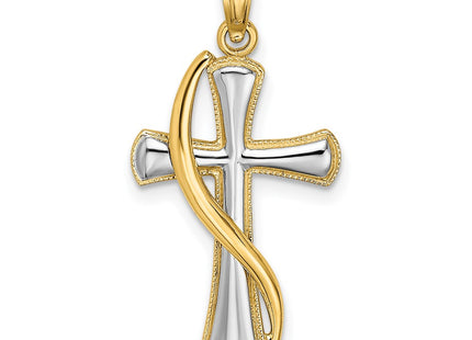 14k Yellow & Rhodium Jewelry Style K9126 - Classique Jewelry Inc.