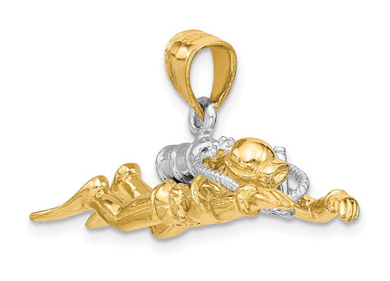 14k Yellow & Rhodium Jewelry Style K9128 - Classique Jewelry Inc.