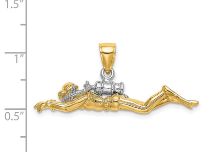 14k Yellow & Rhodium Jewelry Style K9128 - Classique Jewelry Inc.