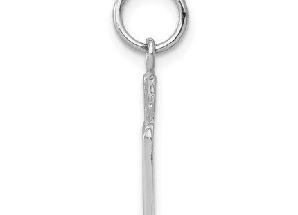 14K white gold charm, alternate view