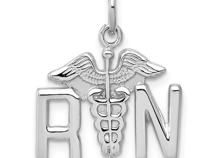 14K white gold charm