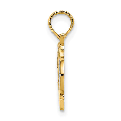 14K with White Rhodium OCEAN CITY, NJ Bicycle Charm