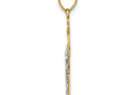 14k Yellow & Rhodium Jewelry Style K9140 - Classique Jewelry Inc.