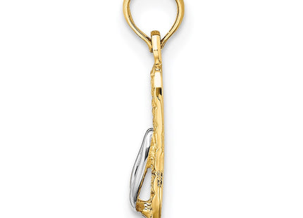 14k Yellow & Rhodium Jewelry Style K9147 - Classique Jewelry Inc.