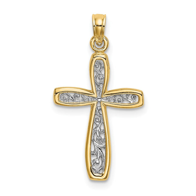14k Yellow & Rhodium Jewelry Style K9149 - Classique Jewelry Inc.